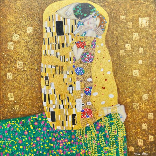 Der Kuss (Gustav Klimt) – Reproduktion – 200 x 200 cm Kunstgalerie